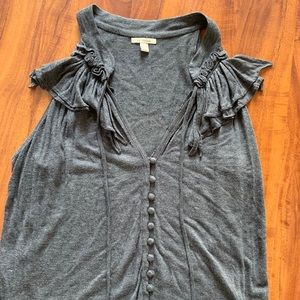 Anthropologie shirt with button detail